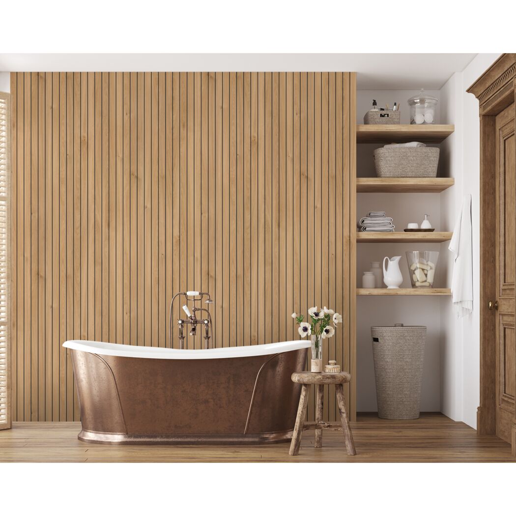 Wandpaneel 'Rock the Wall' Lightwood braun 265 x 123 x 0,4 cm