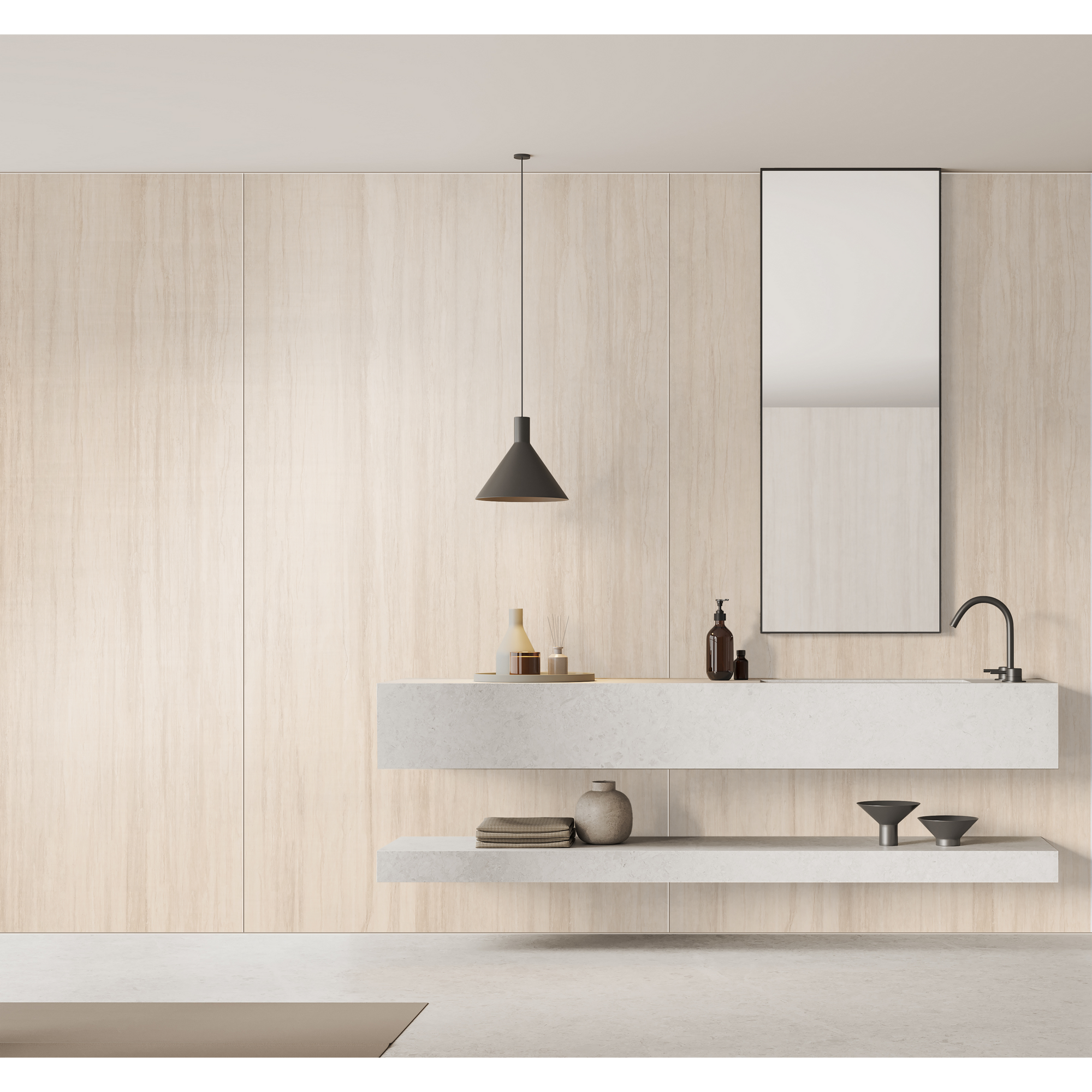 Wandpaneel 'Rock the Wall' Flowstone 265 x 123 x 0,4 cm