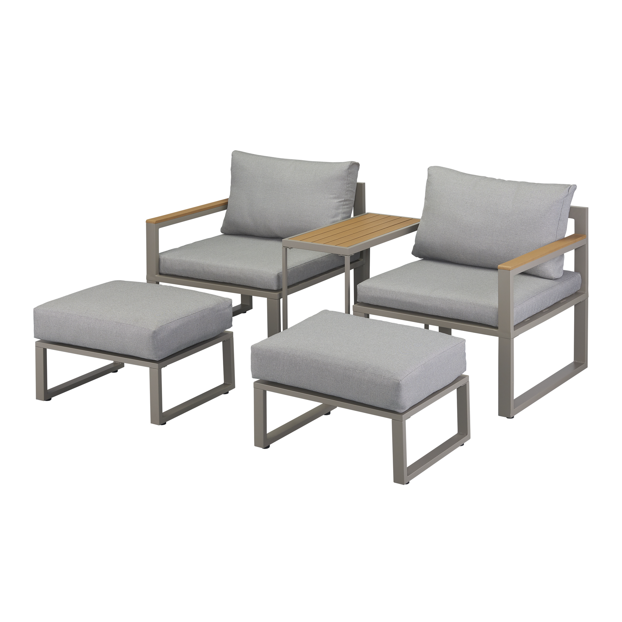 Balkonmöbel-Set 'Smilla' beige 5-teilig