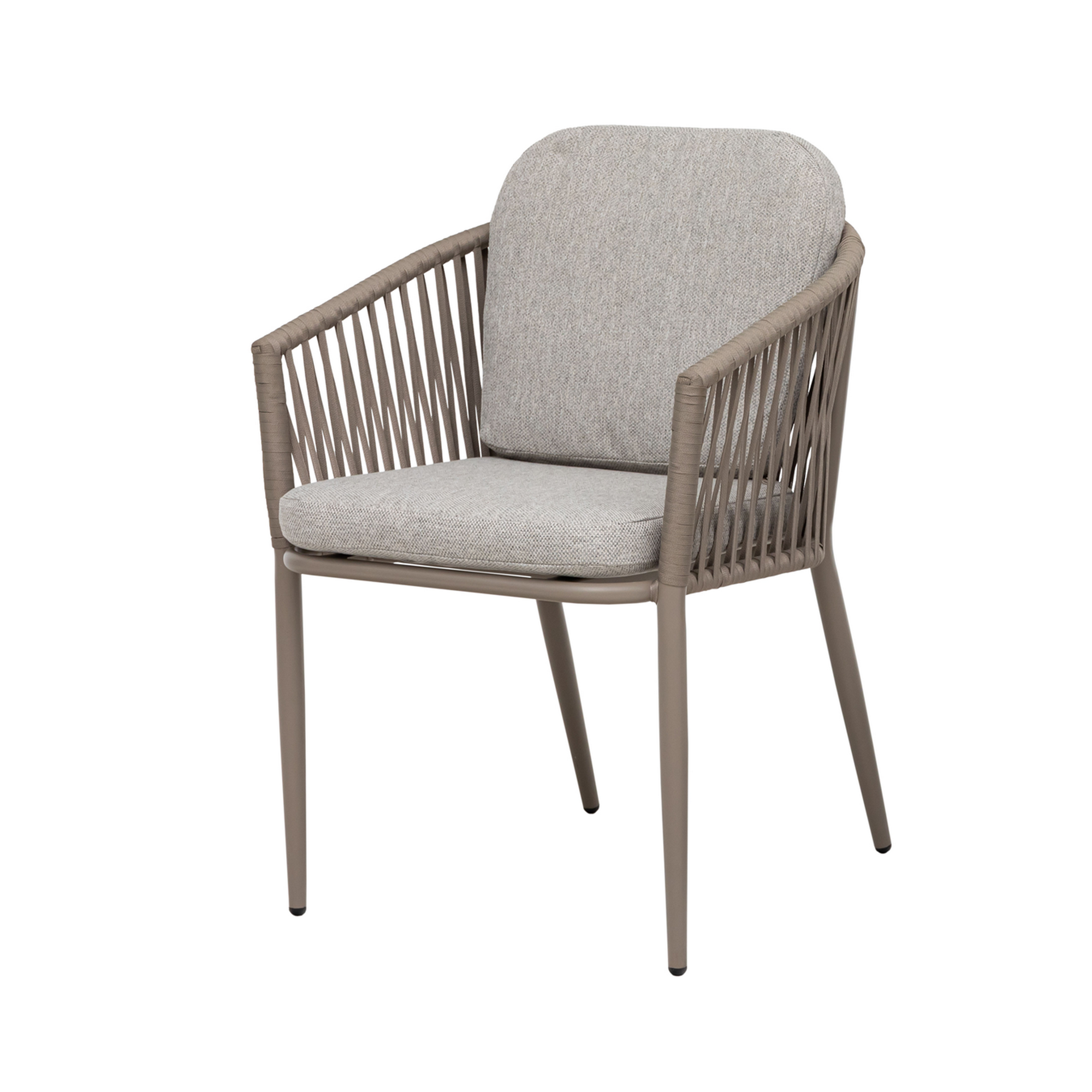 Gartenstuhl 'Mia' stapelbar Aluminium/Kunststoff taupe 57,5 x 60 x 75 cm