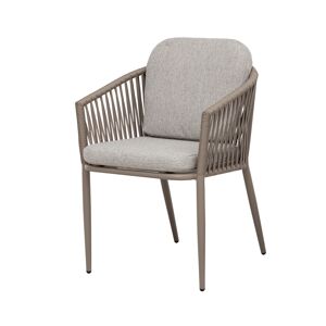 Gartenstuhl 'Mia' stapelbar Aluminium/Kunststoff taupe 57,5 x 60 x 75 cm