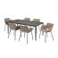 Gartentisch 'Silvie' Stahl/Glas 180 x 90 x 72 cm
