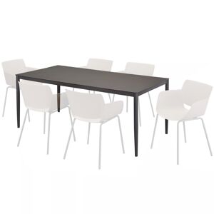 Gartentisch 'Silvie' Stahl/Glas 180 x 90 x 72 cm