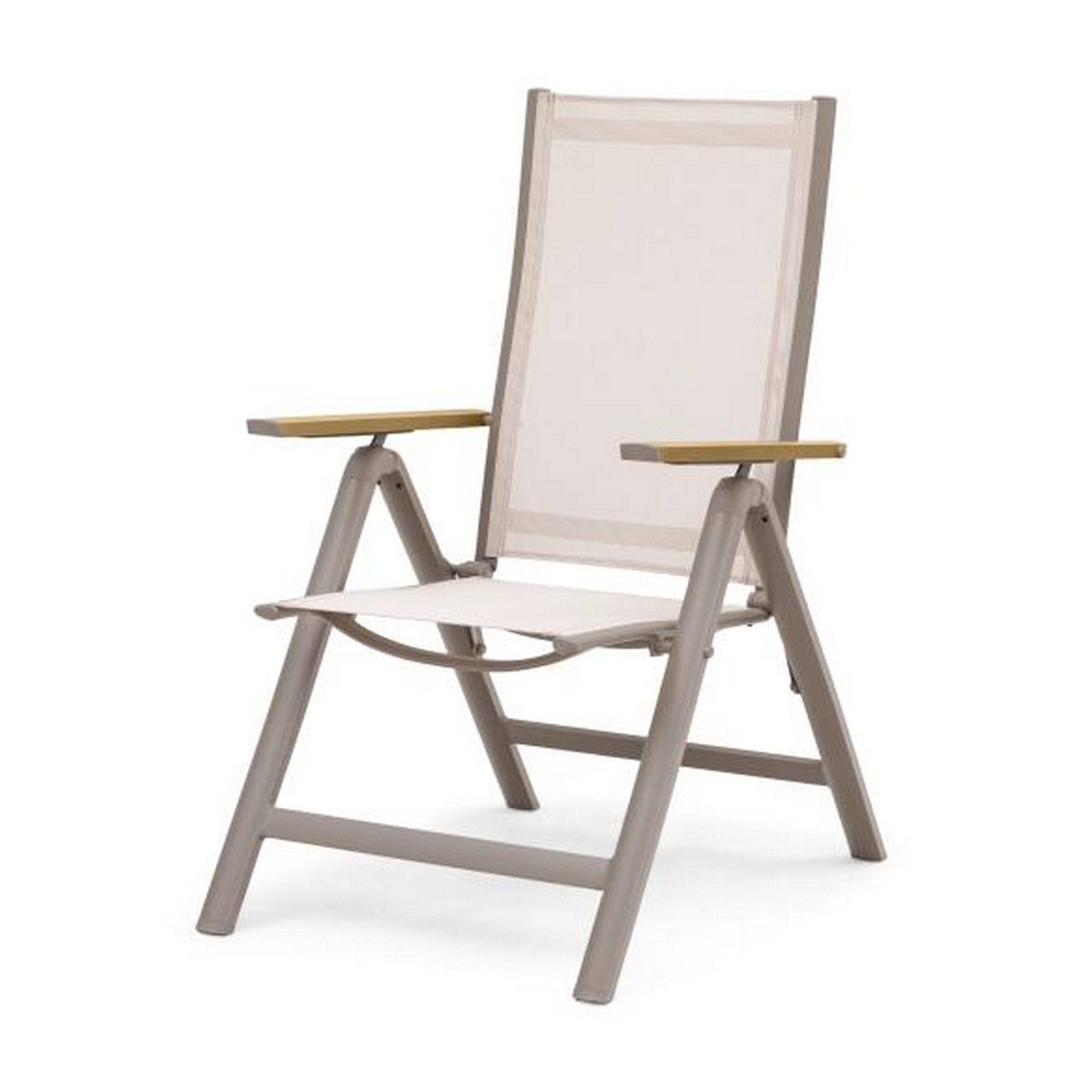 Klappstuhl 'Mia' taupe 68 x 112 x 58 cm