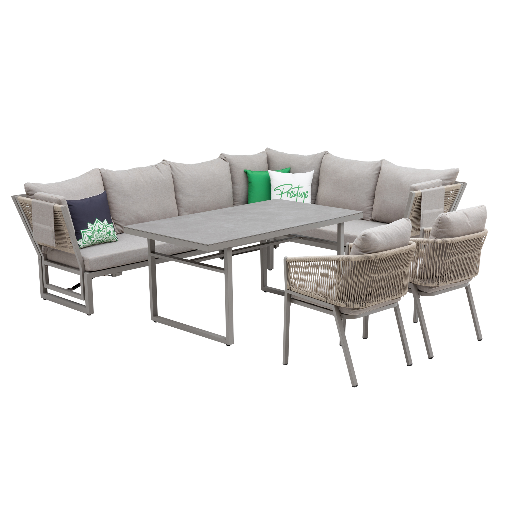 Gartenmöbelset 'Nelia' für 8 Personen Aluminium