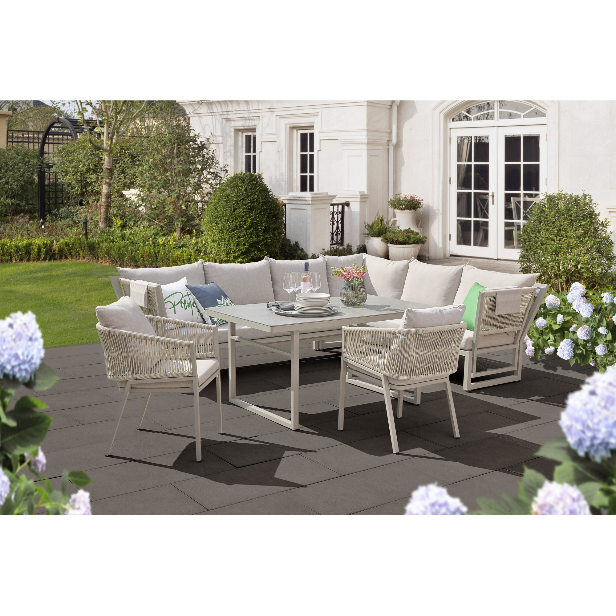 Gartenmöbel-Set 'Nelia' beige 4-teilig