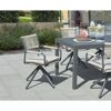 Gartenstuhl 'Romina' Aluminium anthrazit/beige 56 x 59 x 86 cm
