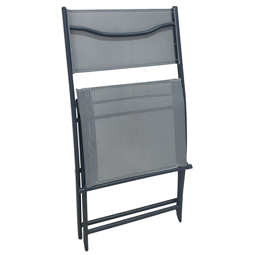 Gartenstuhl 'Nika' klappbar grau 45 x 81 x 51 cm