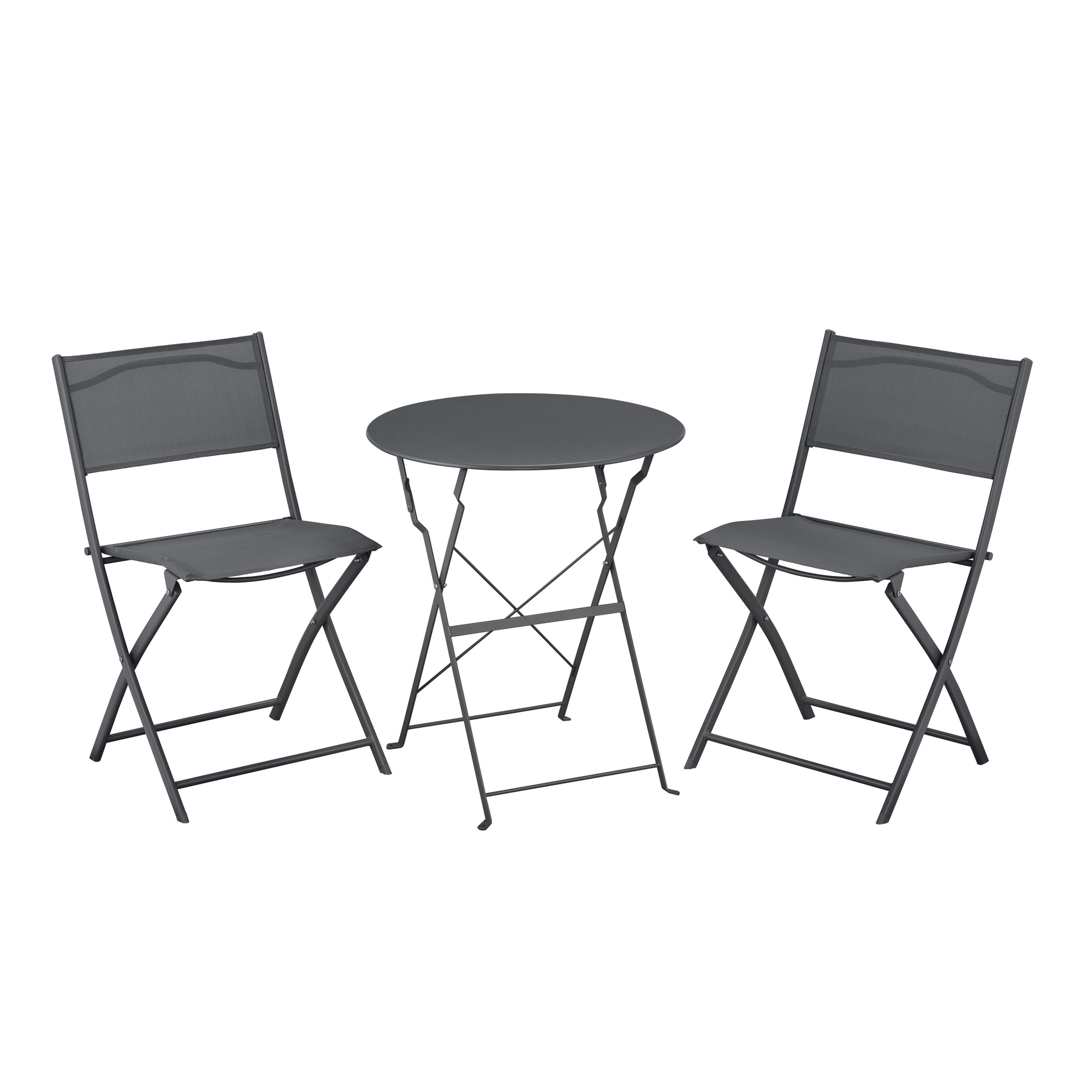 Gartenstuhl 'Nika' klappbar grau 45 x 81 x 51 cm