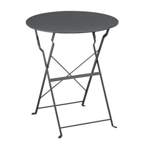 Gartentisch 'Nika' klappbar Stahl grau Ø 60 x 70 cm
