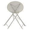 Gartentisch 'Nika' klappbar Stahl beige Ø 60 x 70 cm