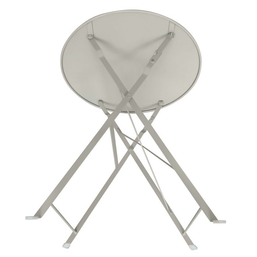 Gartentisch 'Nika' klappbar Stahl beige Ø 60 x 70 cm
