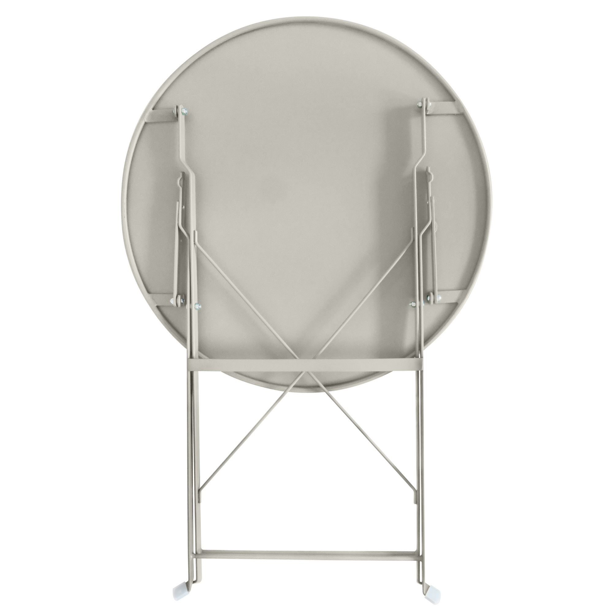 Gartentisch 'Nika' klappbar Stahl beige Ø 60 x 70 cm