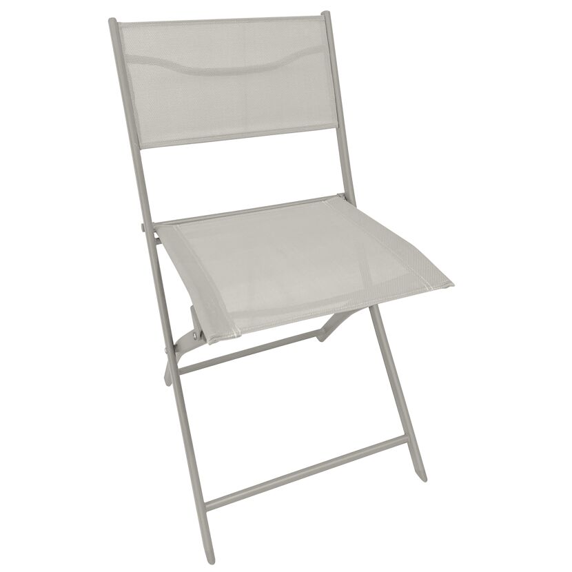 Gartenstuhl 'Nika' klappbar beige 45 x 81 x 51 cm