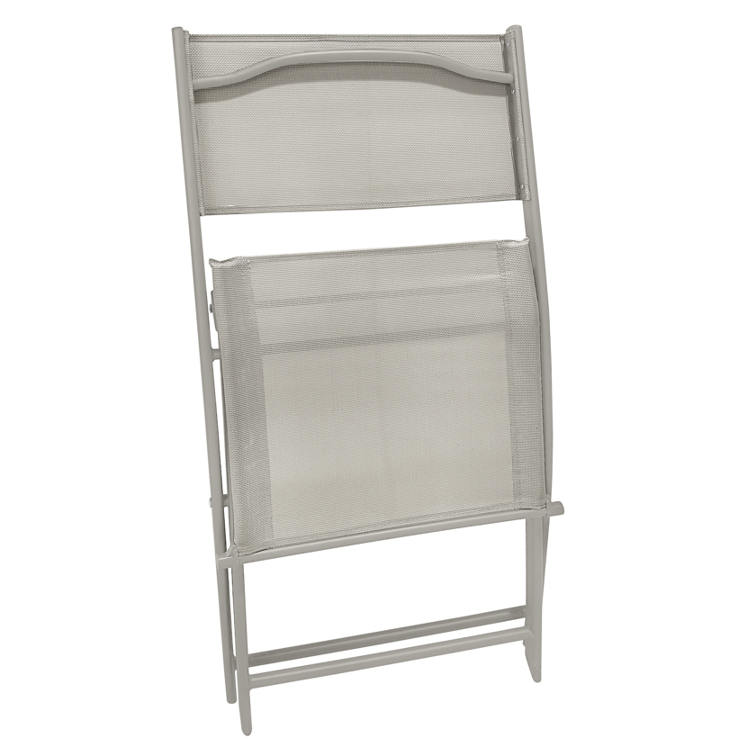 Gartenstuhl 'Nika' klappbar beige 45 x 81 x 51 cm