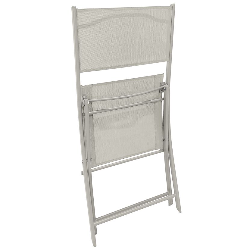 Gartenstuhl 'Nika' klappbar beige 45 x 81 x 51 cm