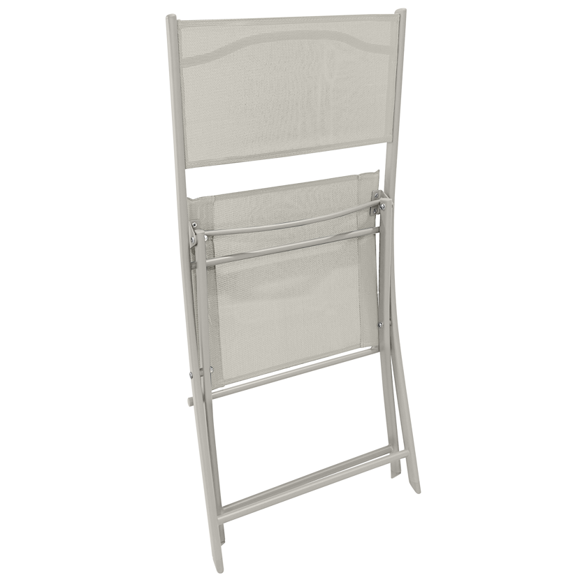 Gartenstuhl 'Nika' klappbar beige 45 x 81 x 51 cm
