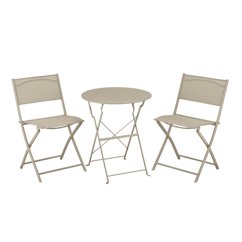 Gartenstuhl 'Nika' klappbar beige 45 x 81 x 51 cm
