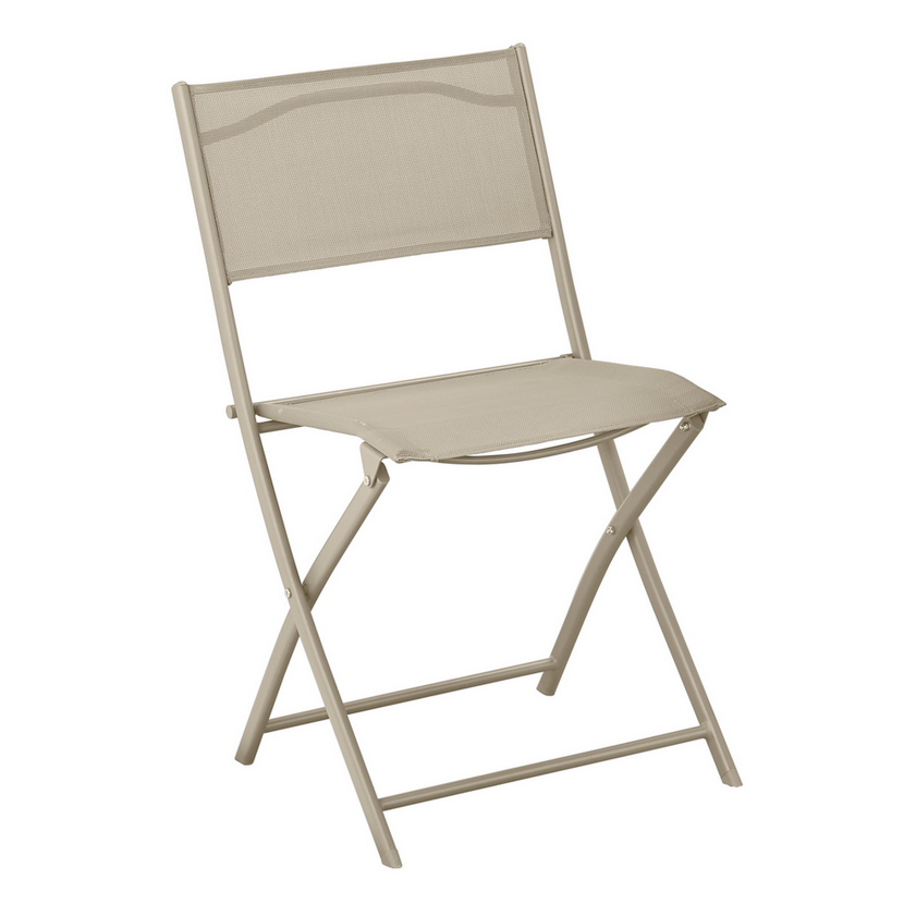 Gartenstuhl 'Nika' klappbar beige 45 x 81 x 51 cm