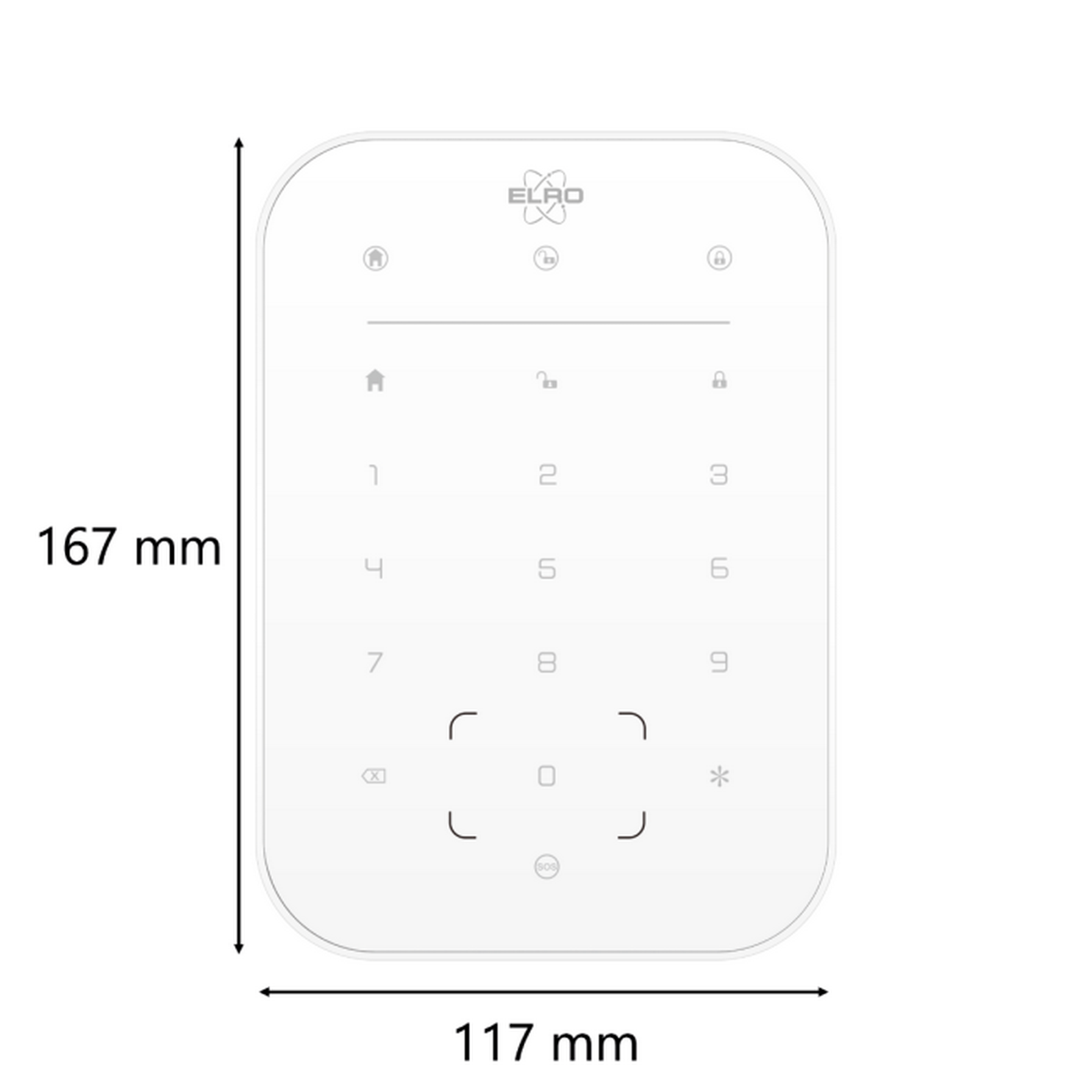 Bedienfeld für Elro AS98S Home2 Alarmanlage