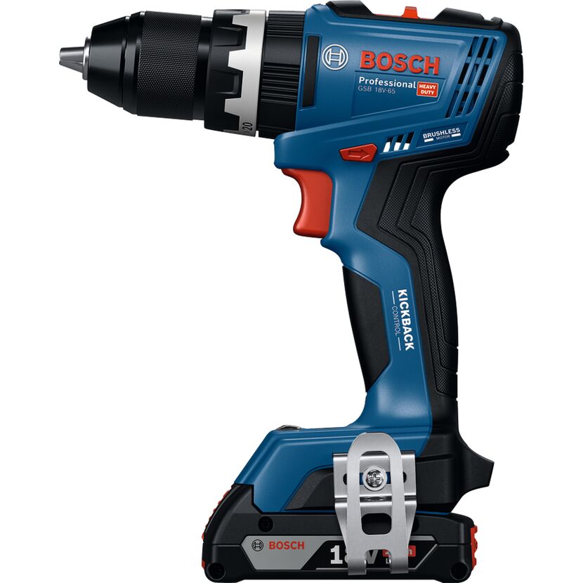 Akku-Schlagbohrschauber 'GSB 18V-65 Professional' mit Schnellladegerät, 2 x Akku 4.0Ah und L-BOXX