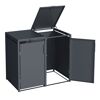 Mülltonnenbox anthrazit 132 x 116 x 80 cm