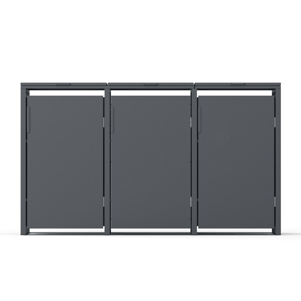 Mülltonnenbox anthrazit 198,5 x 116 x 80 cm
