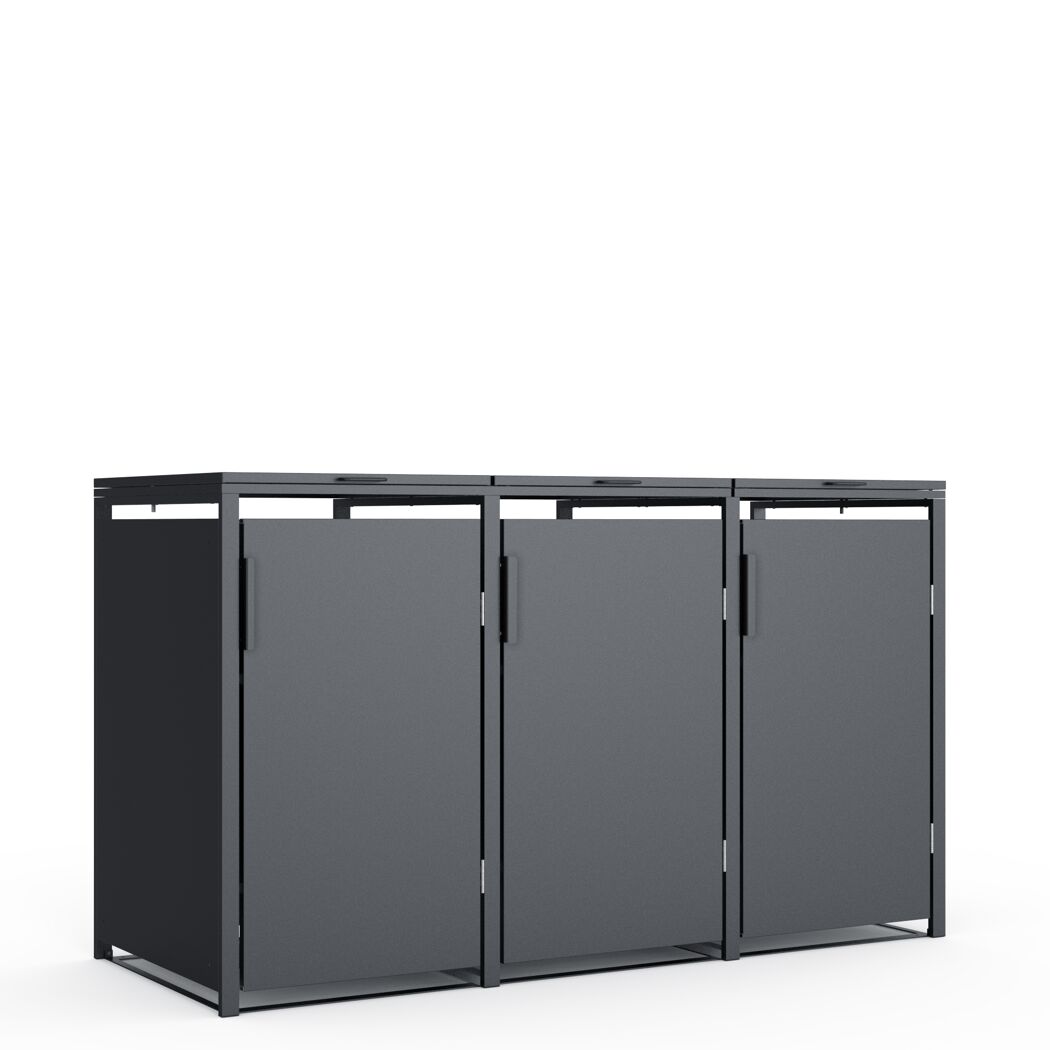 Mülltonnenbox anthrazit 198,5 x 116 x 80 cm