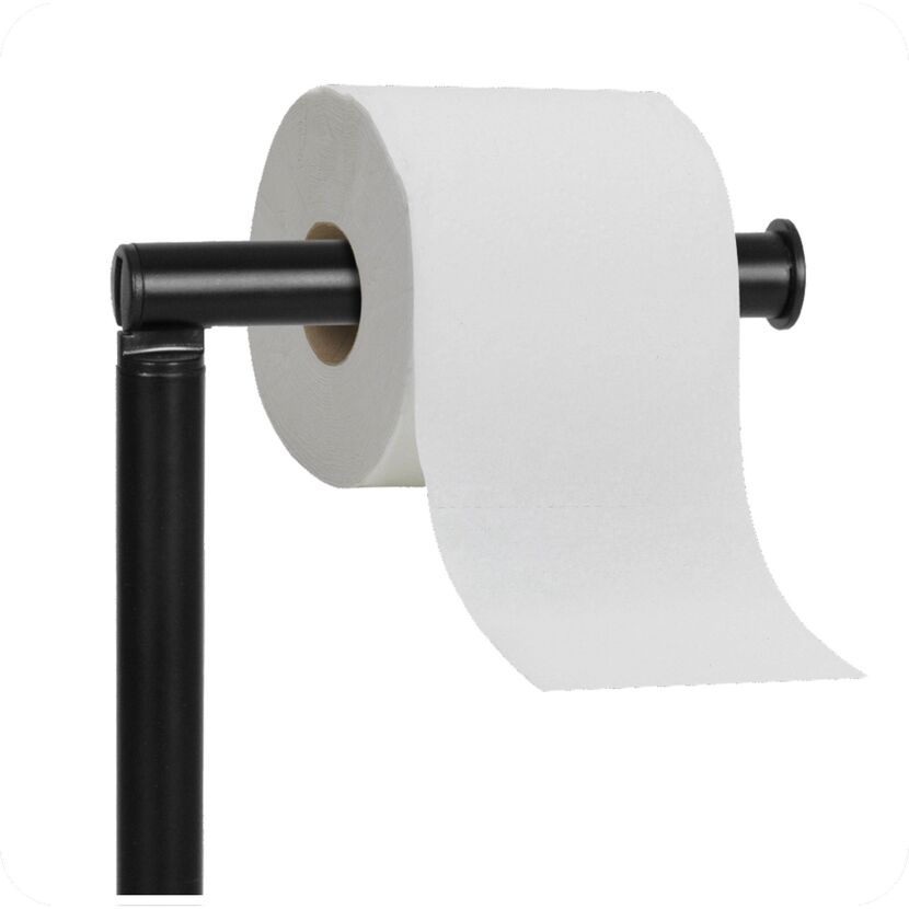 WC-Rollenhalter 'Horta' schwarz 23 x 57,5 x 18 cm