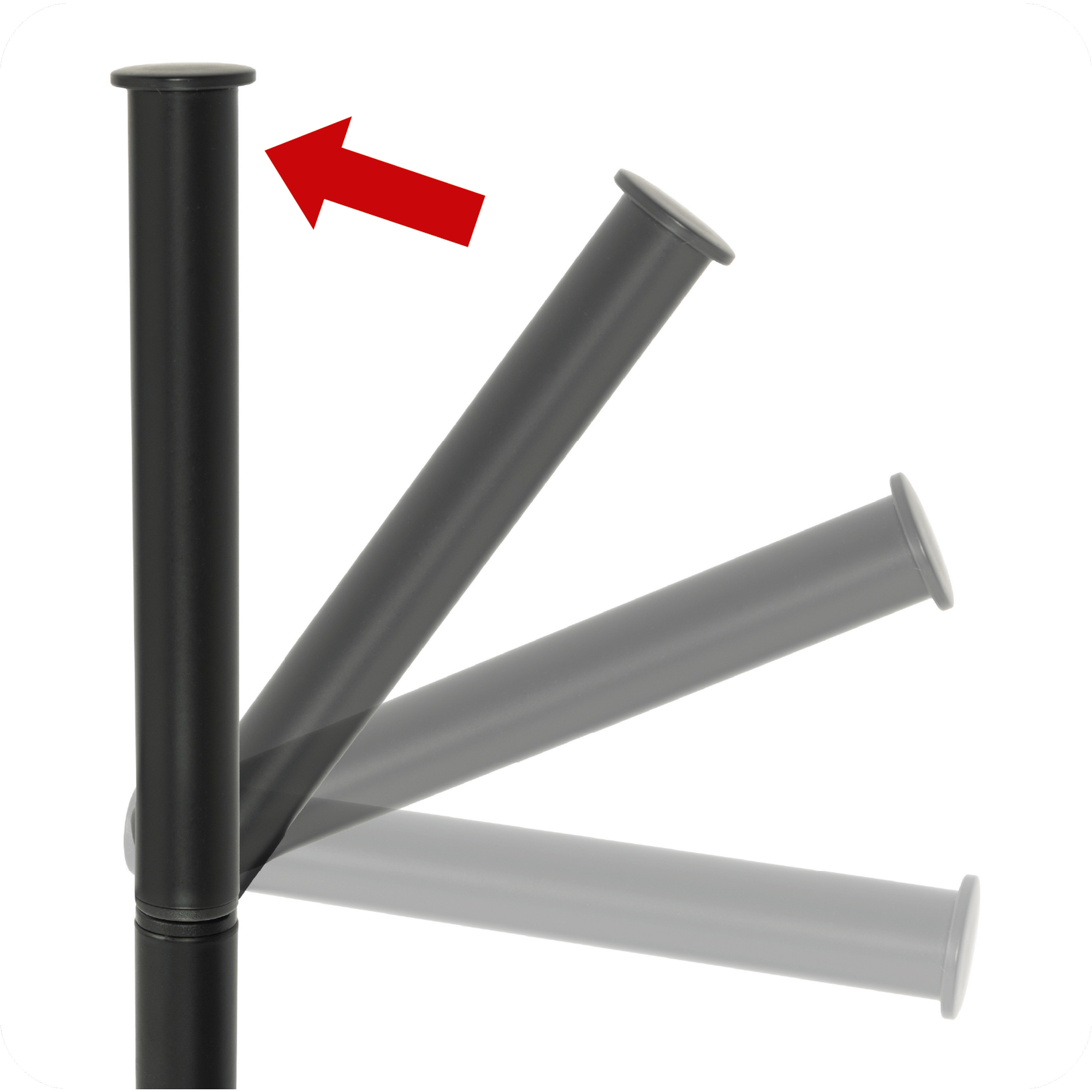 WC-Rollenhalter 'Horta' schwarz 23 x 57,5 x 18 cm