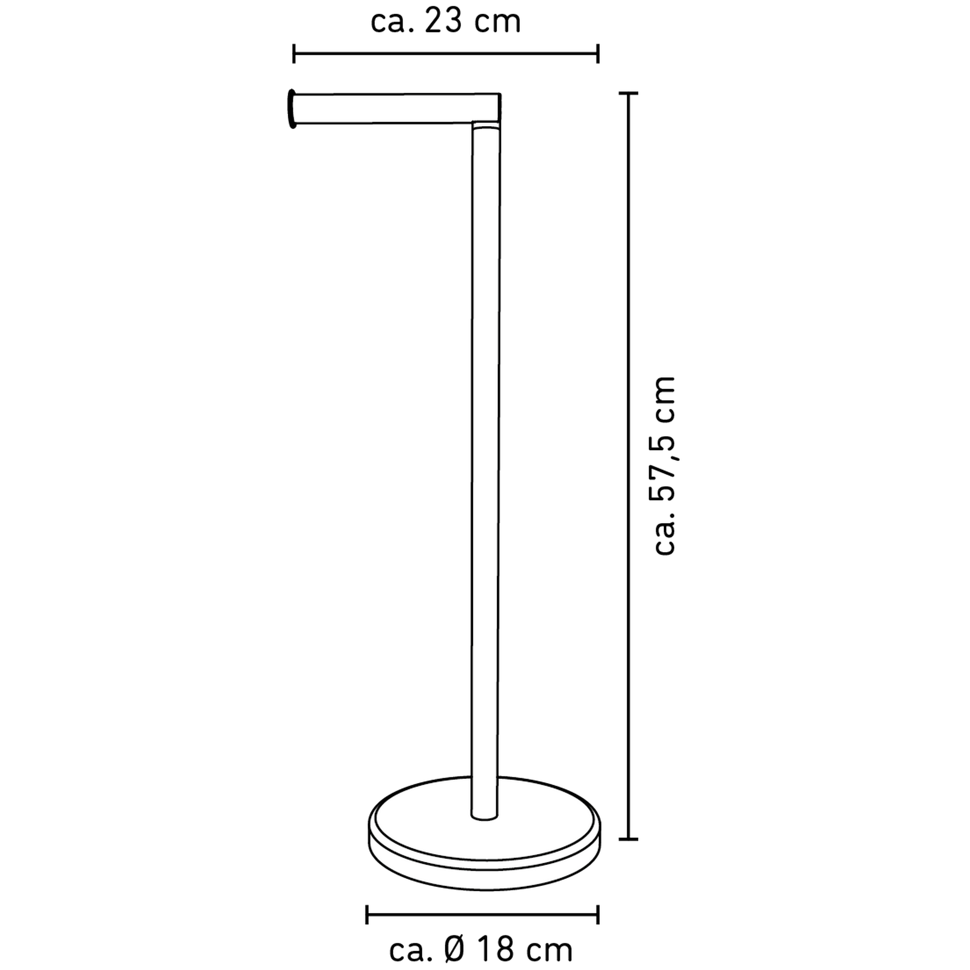 WC-Rollenhalter 'Horta' schwarz 23 x 57,5 x 18 cm