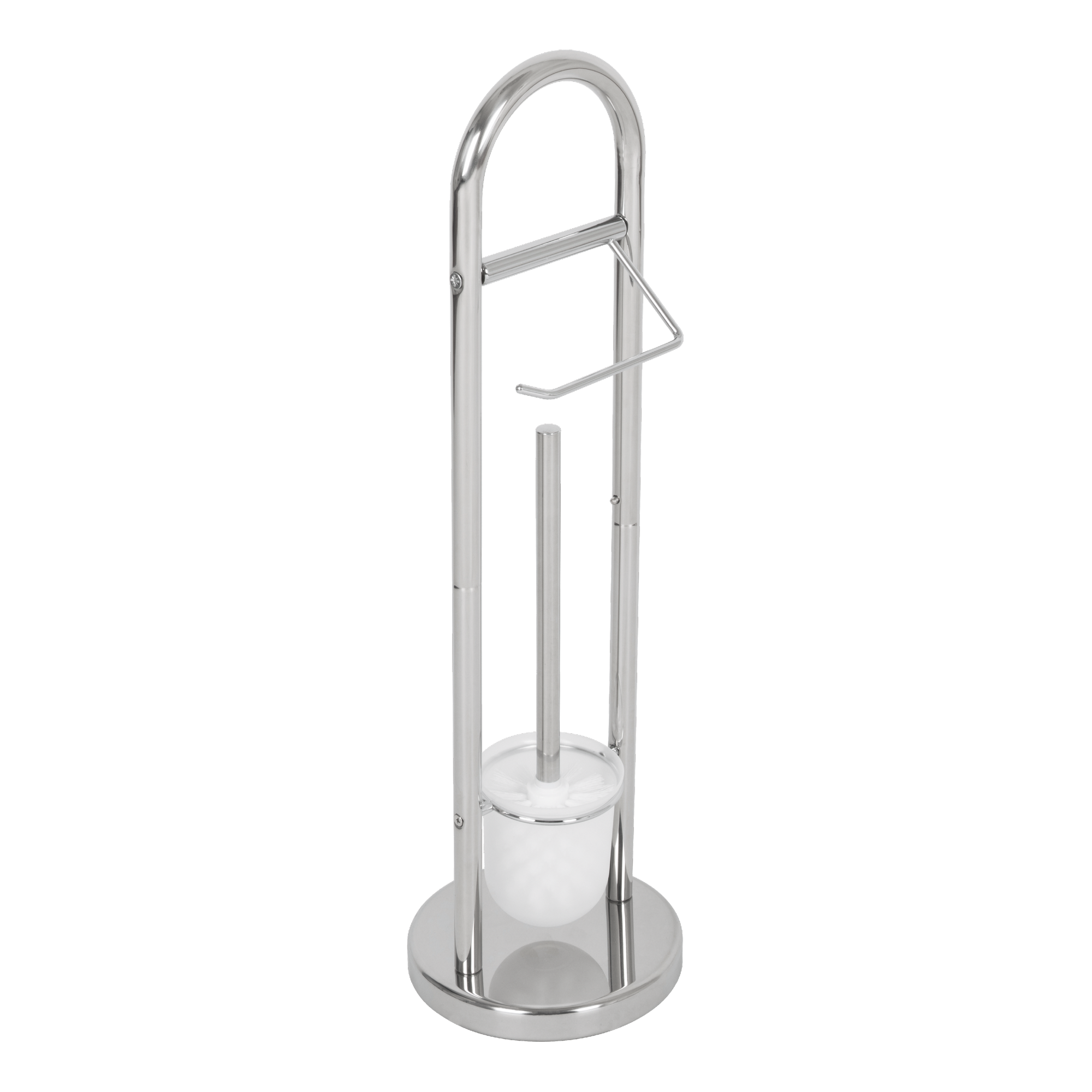 WC-Garnitur 'Anjos' chromfarben 19 x 64,5 x 19 cm