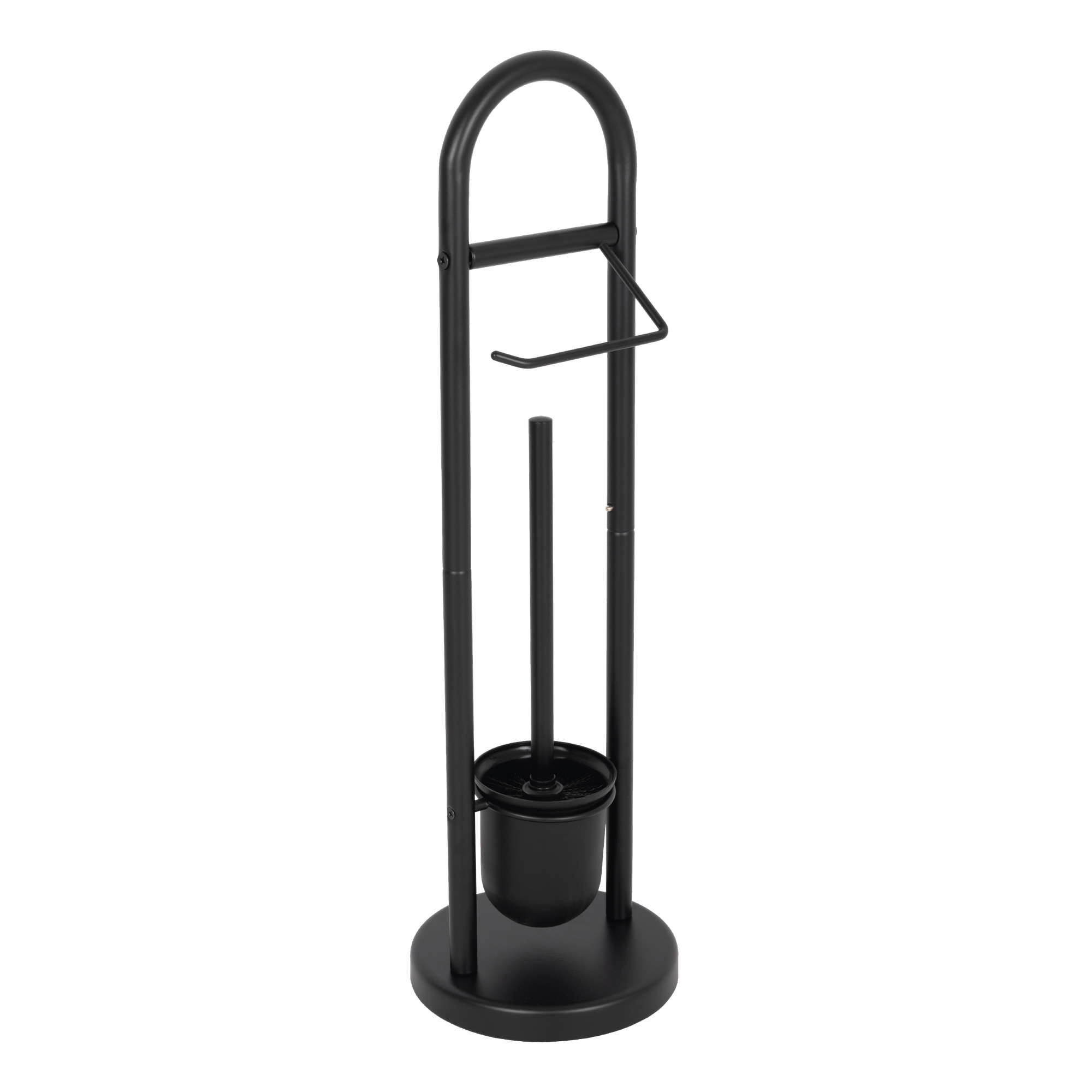 WC-Garnitur 'Anjos' schwarz 19 x 64,5 x 19 cm