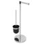 WC-Garnitur 'Farol' chromfarben/schwarz 27 x 58 x 18 cm