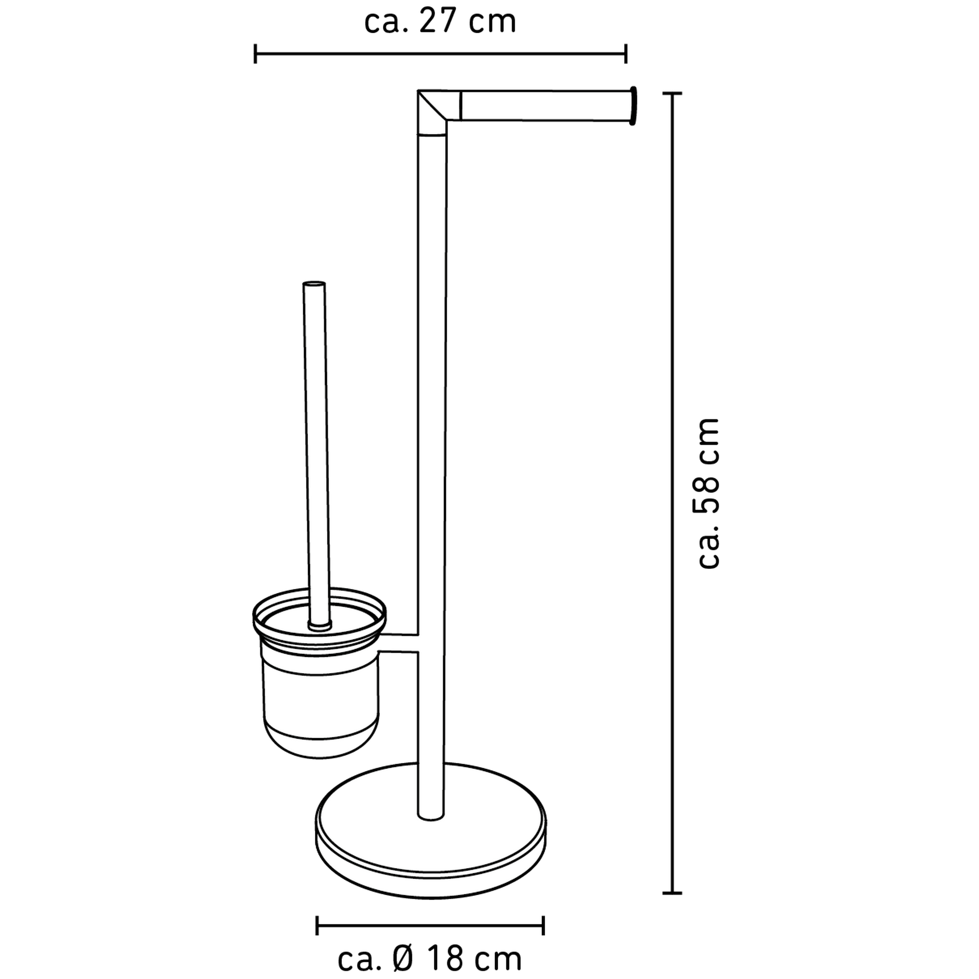 WC-Garnitur 'Farol' schwarz 27 x 58 x 18 cm
