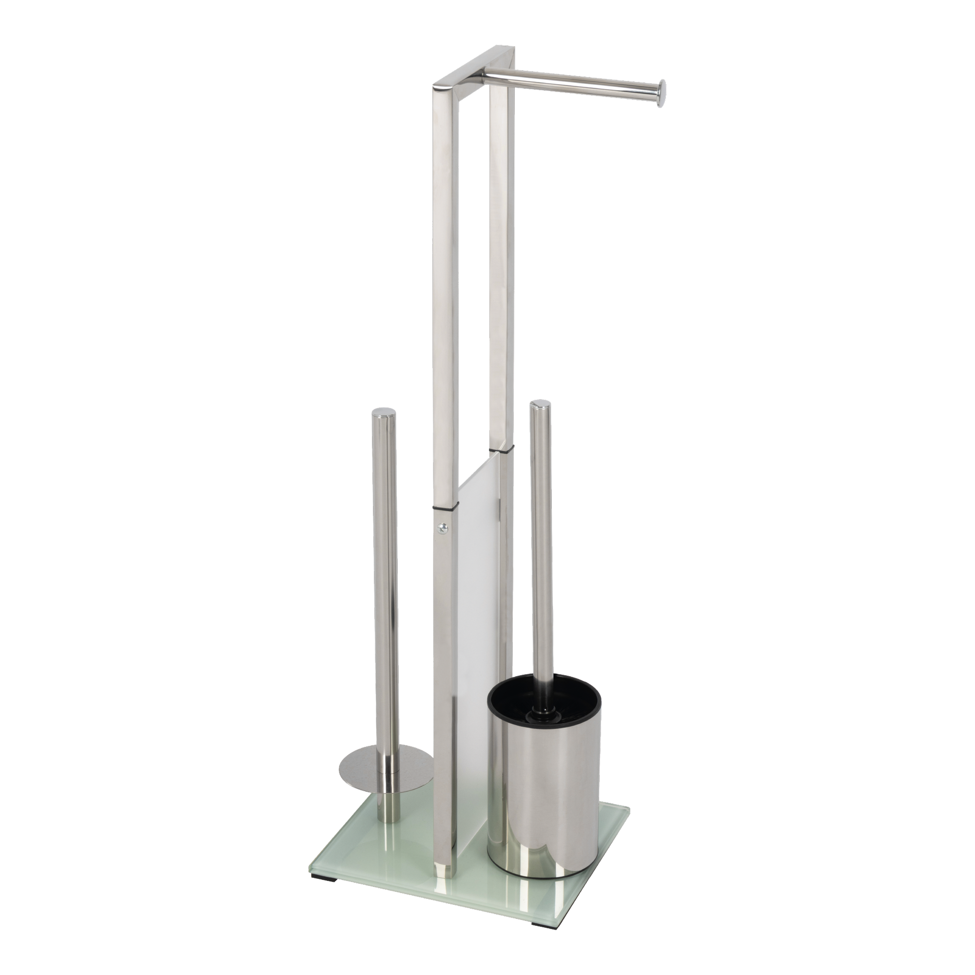 WC-Garnitur 'Topo' chromfarben 24 x 64,5 x 18 cm