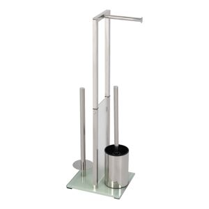 WC-Garnitur 'Topo' chromfarben 24 x 64,5 x 18 cm