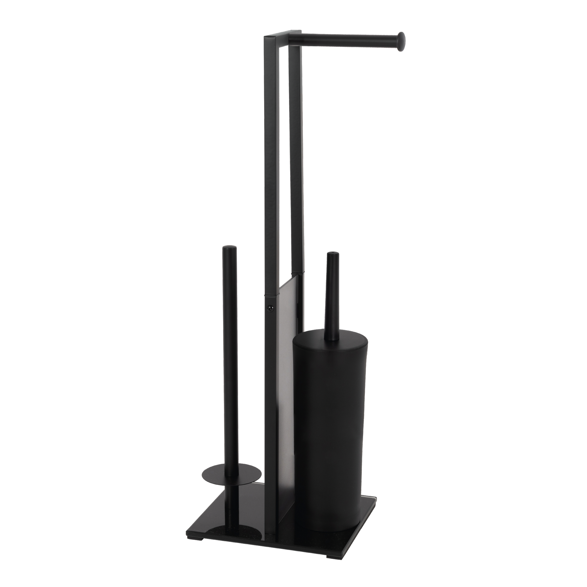 WC-Garnitur 'Topo' schwarz 24 x 64,5 x 18 cm