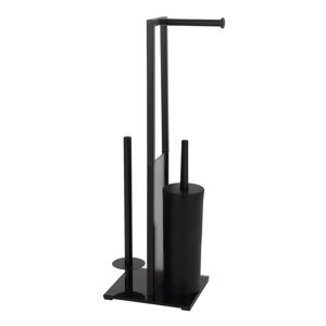 WC-Garnitur 'Topo' schwarz 24 x 64,5 x 18 cm