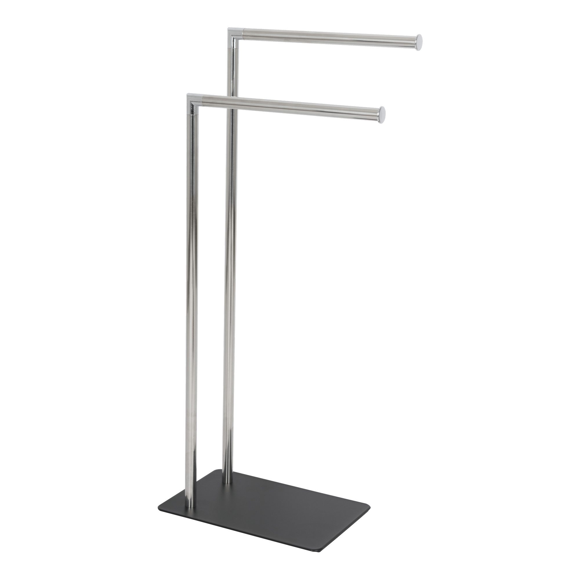 Handtuchhalter 'Relva' chromfarben/schwarz 38,5 x 20 x 78 cm