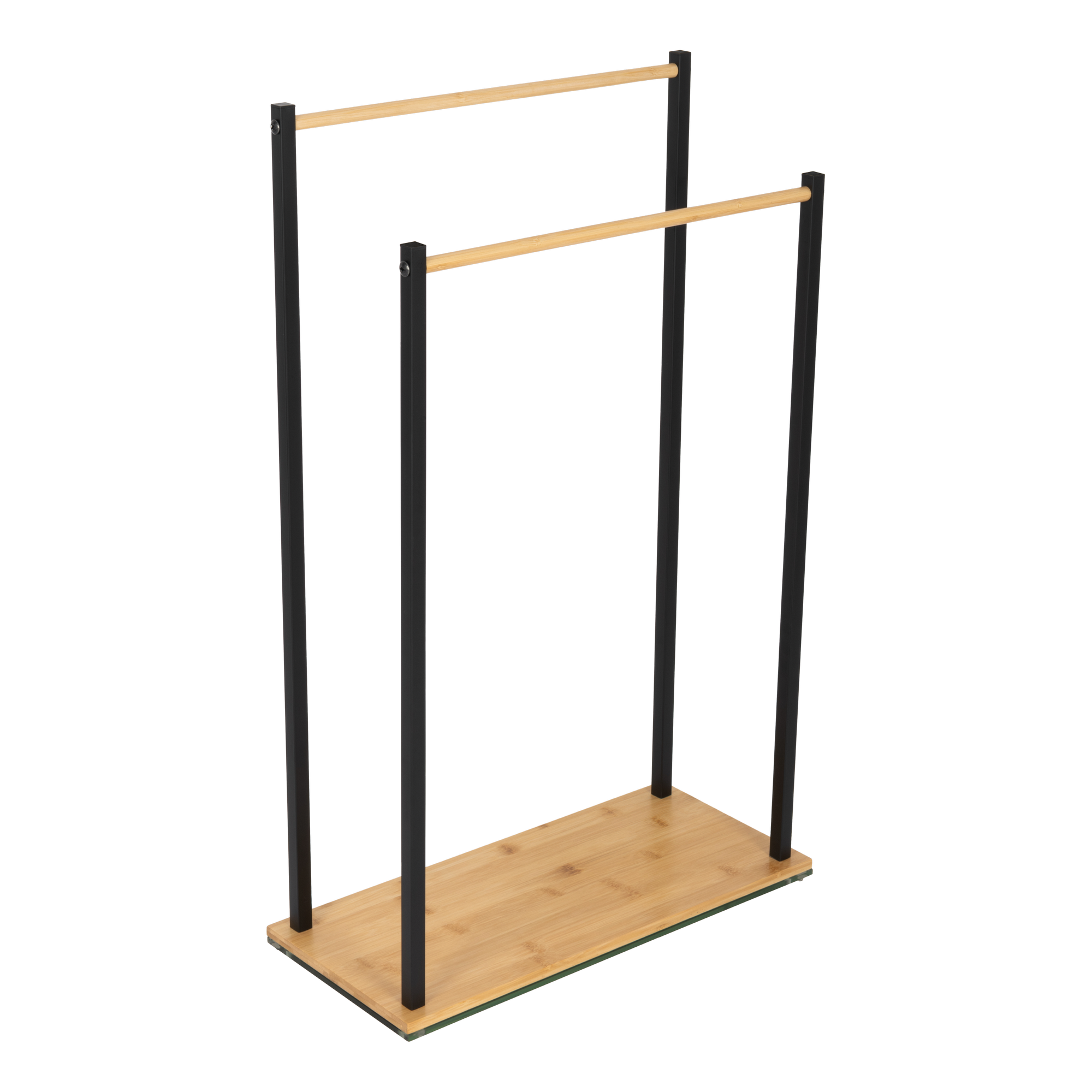 Handtuchhalter 'Vitoria' schwarz/braun 48 x 76,5 x 21,5 cm