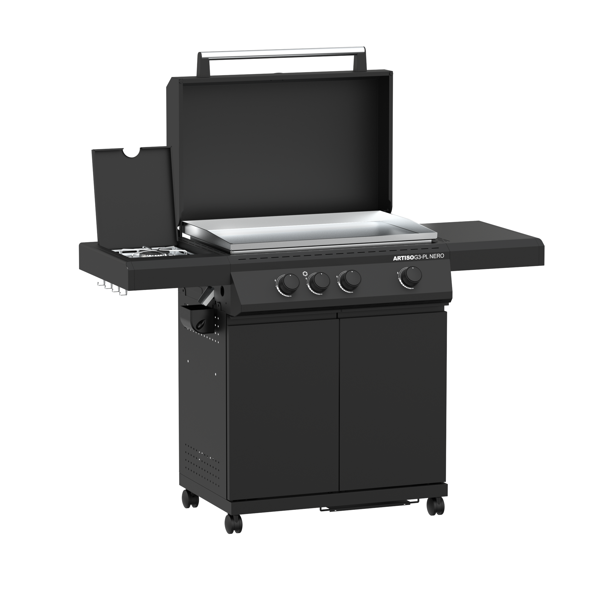 Gasgrill 'BBQ Plancha Artiso G3-PL Nero' schwarz 139,5 x 59,2 x 101,9 cm
