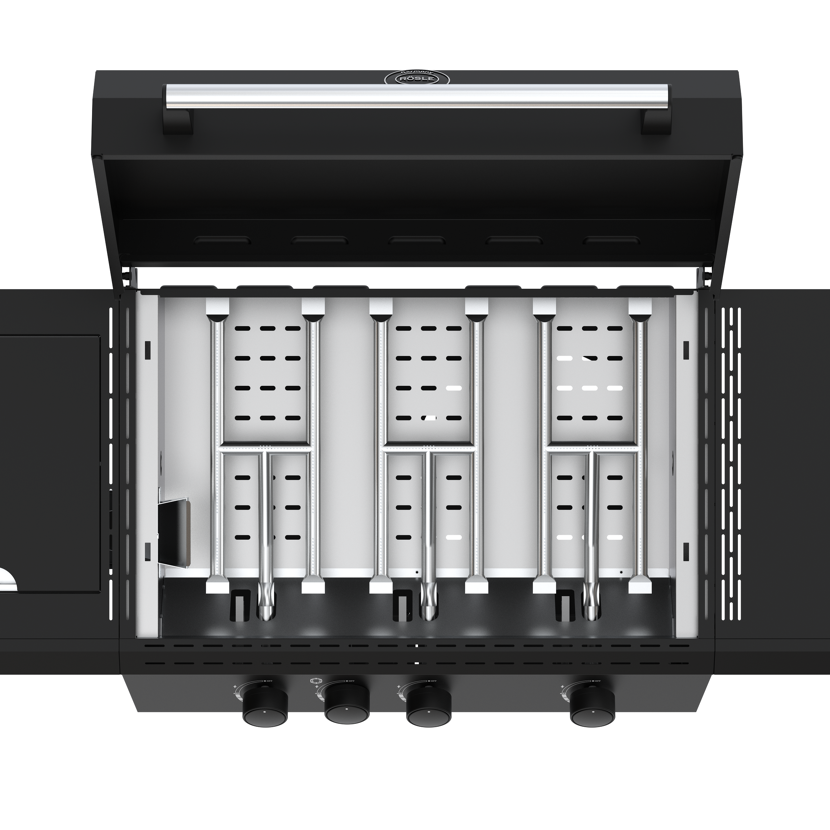 Gasgrill 'BBQ Plancha Artiso G3-PL Nero' schwarz 139,5 x 59,2 x 101,9 cm