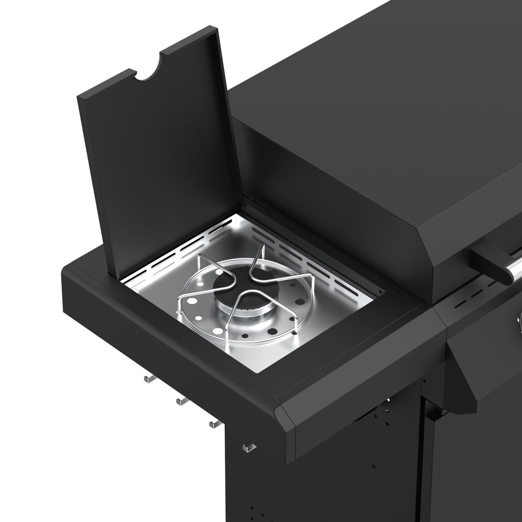 Gasgrill 'BBQ Plancha Artiso G3-PL Nero' schwarz 139,5 x 59,2 x 101,9 cm