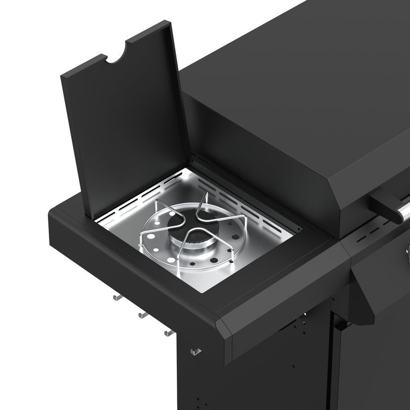 Gasgrill 'BBQ Plancha Artiso G3-PL Nero' schwarz 139,5 x 59,2 x 101,9 cm