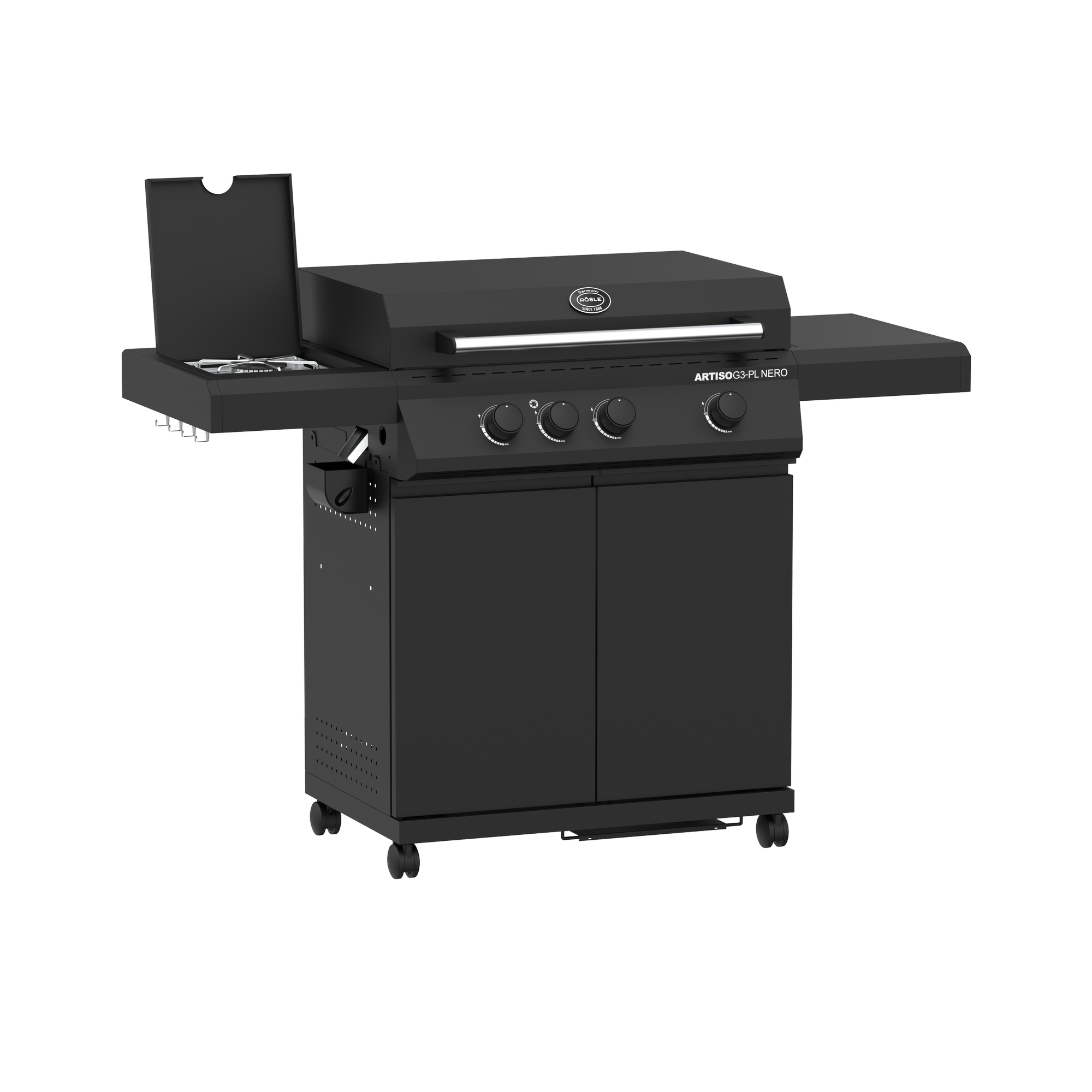 Gasgrill 'BBQ Plancha Artiso G3-PL Nero' schwarz 139,5 x 59,2 x 101,9 cm