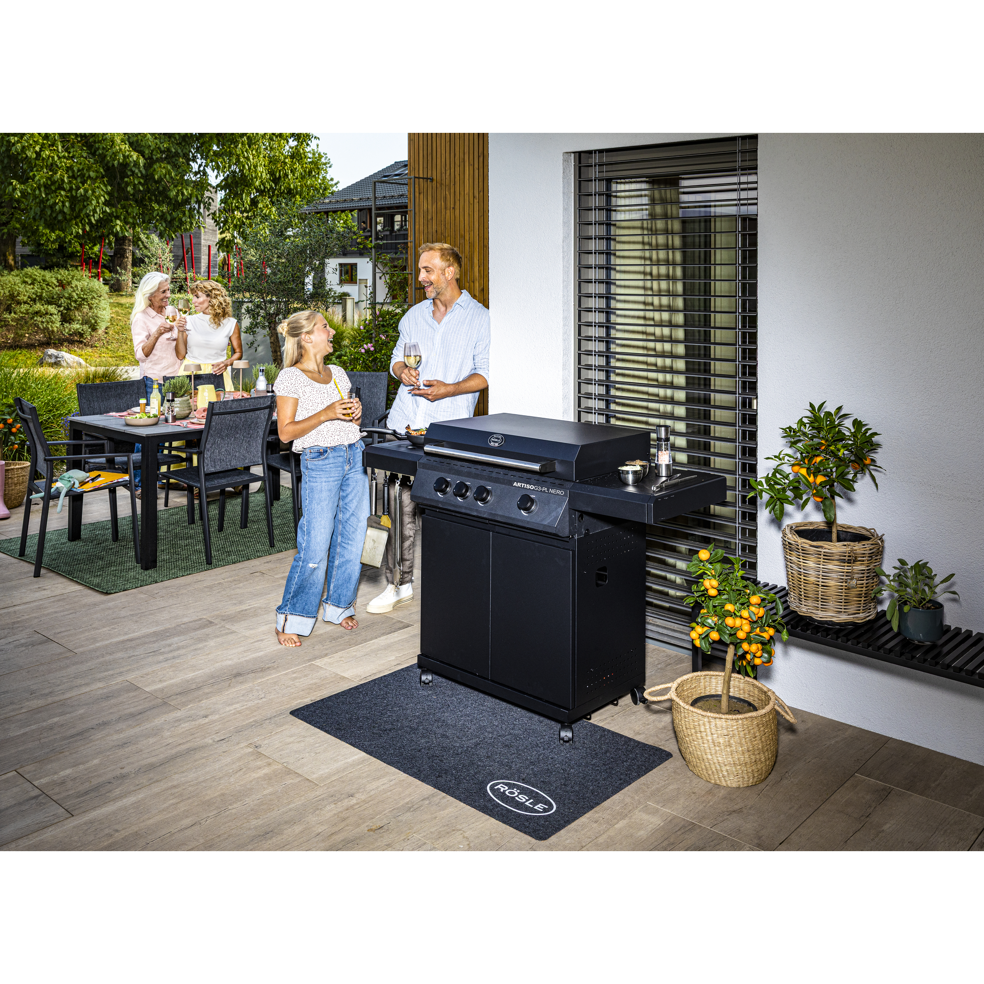Gasgrill 'BBQ Plancha Artiso G3-PL Nero' schwarz 139,5 x 59,2 x 101,9 cm