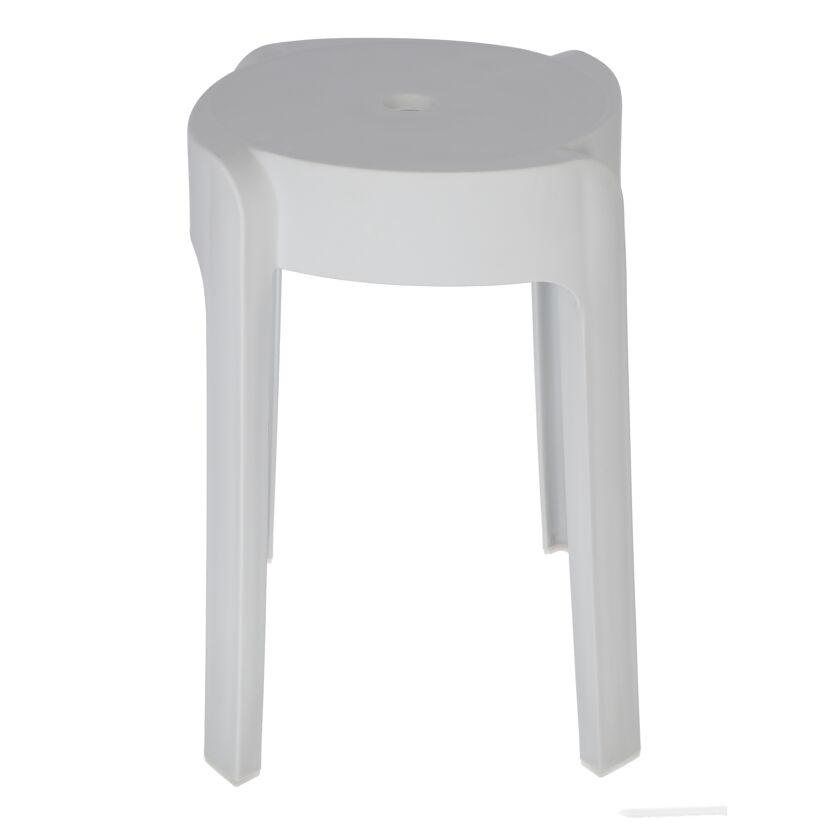 Badhocker 'Almas' weiß 45 cm