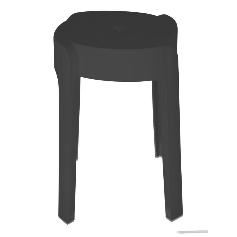 Duschhocker 'Almas' schwarz 45 cm