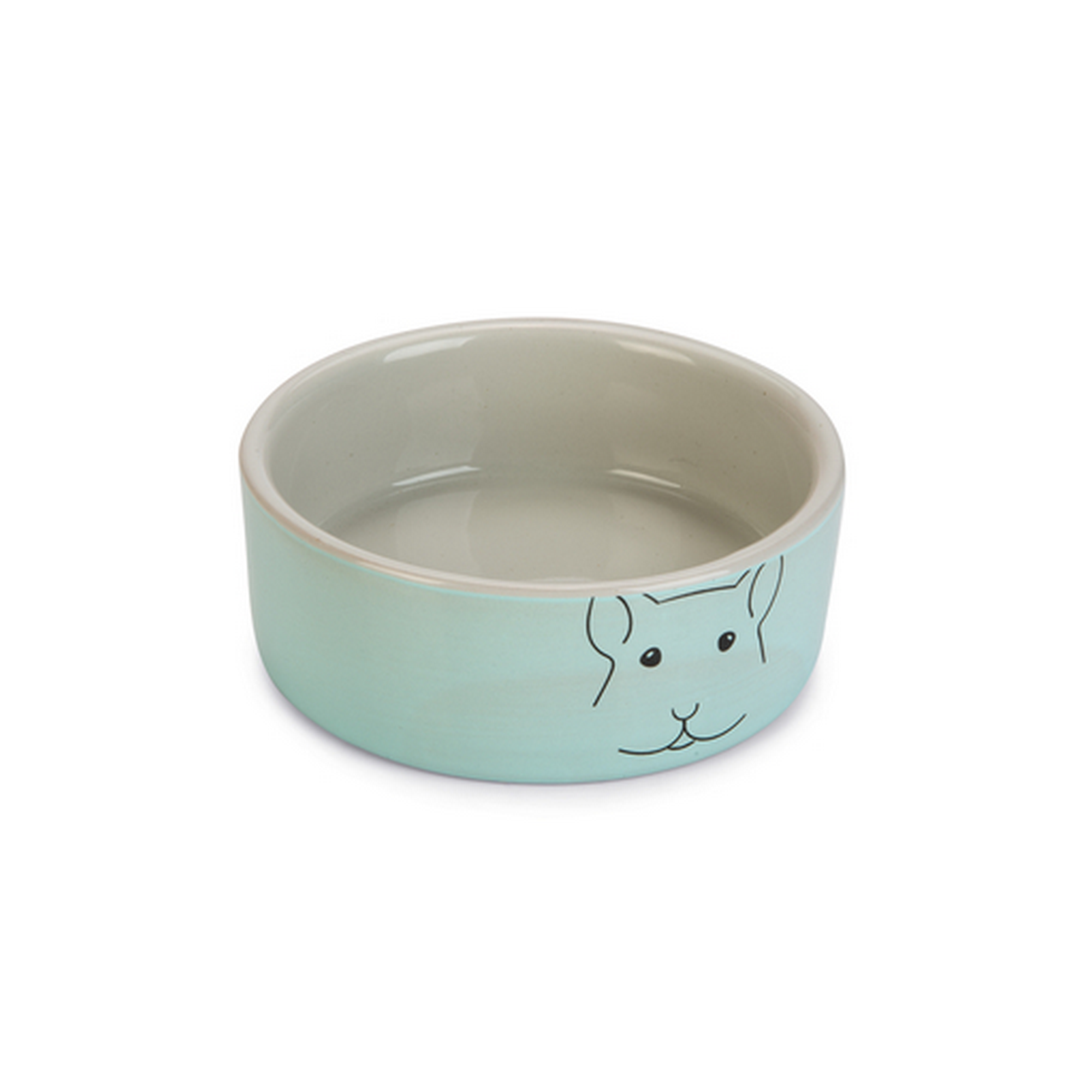 Futternapf Meerschweinchen grau/mint 10 x 4,5 cm